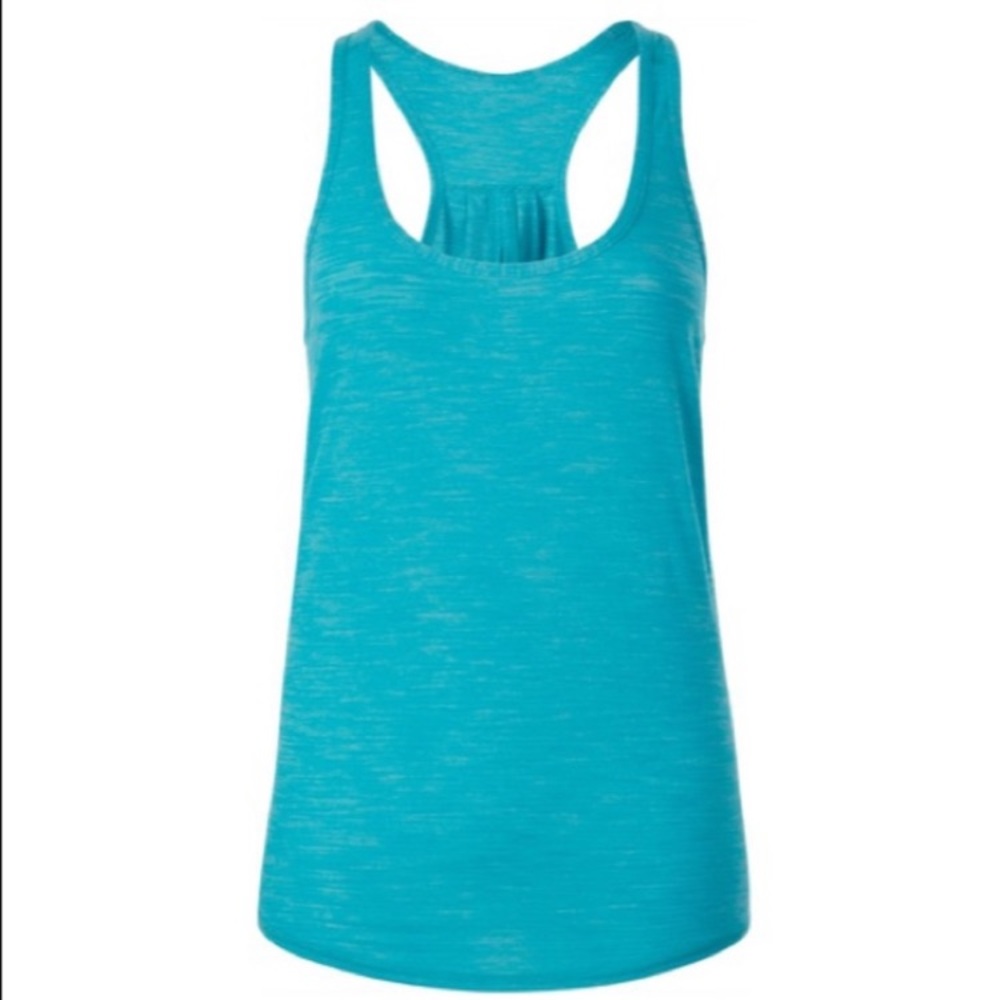 Lululemon Slit Back Salute the Sun Turquoise Tank